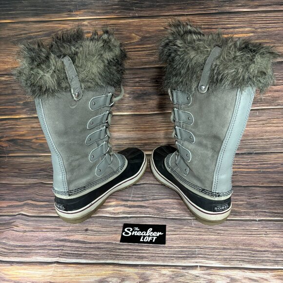 Sorel Joan of‎ Arctic Women's Gray Fur Lined Winter Waterproof Boots - Picture 5 of 7